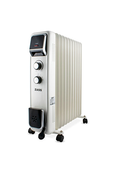 Zass oil heater ZR 11 E, power 2500W, Thermostat, White