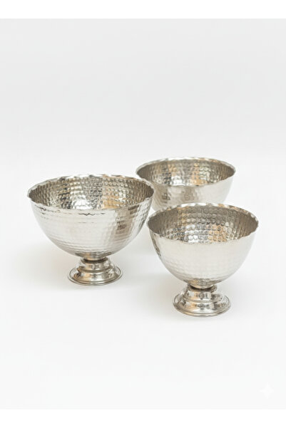 Zinnun Copper Nickel Plated Serving Presentation Bowl Set of 3