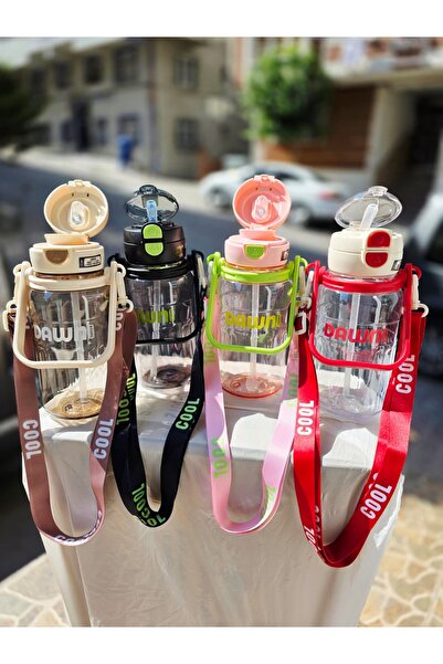 Duffa Double Lid Children's School Water Bottle School Water Cup Student Water Bottle Durable with Straw-Without Straw Bpa-Free