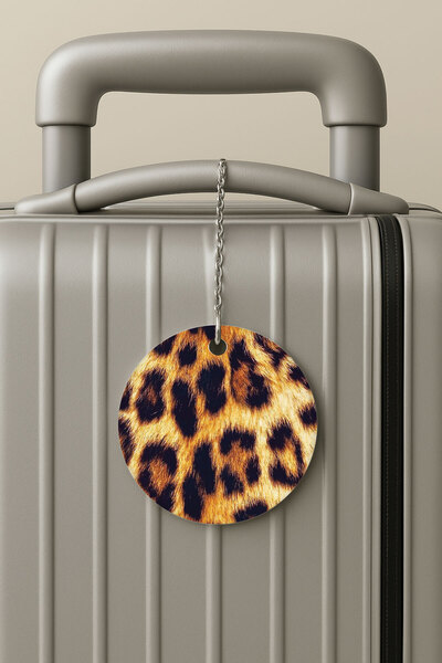 Cekuonline ملصق حقيبة سفر من البليكسي جلاس بتصميم فور ليون للسفر والعطلات