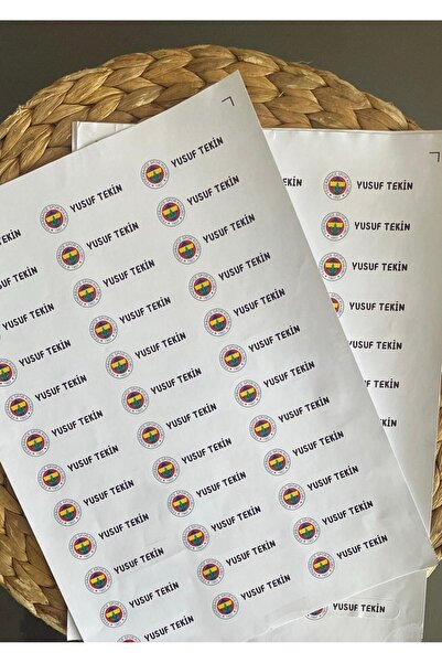 badescraft 212 Adet 1.5x4 cm ve 2x6 cm Futbol Takımı Temalı Okul Kalem ve Eşyaları Sticker Kişiye Özel İsimli