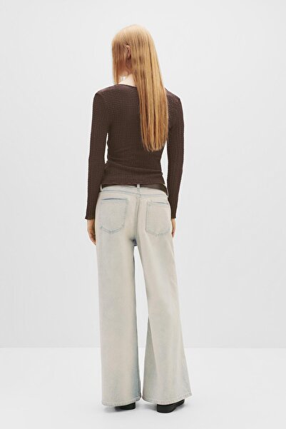 Pull & Bear Crêpe crossover top with buckle