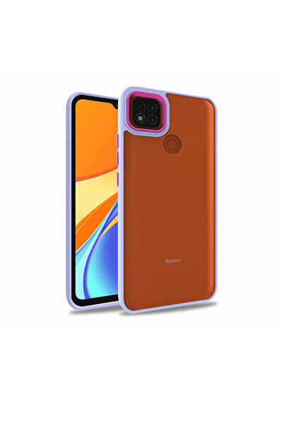 RENGARENG غطاء حماية لهاتف ريدمي 9C من إم إن سي فلورا - أرجواني