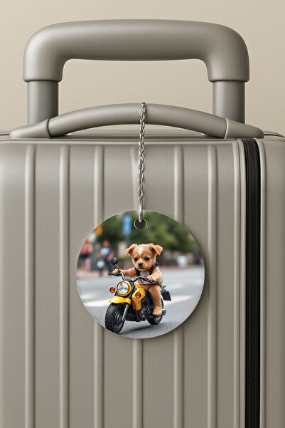 Cekuonline بطاقة أمتعة من البليكسي جلاس بتصميم سلسلة للسفر والعطلات، بطاقة أمتعة Cix Dog