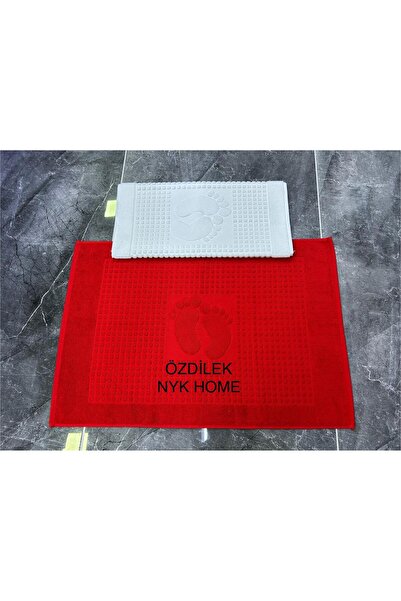 NYK HOME Özdilek Рушник для ніг 2 штуки розміром 50-70 Усі кольори Оригінальний товар ЧЕРВОНИЙ БІЛИЙ