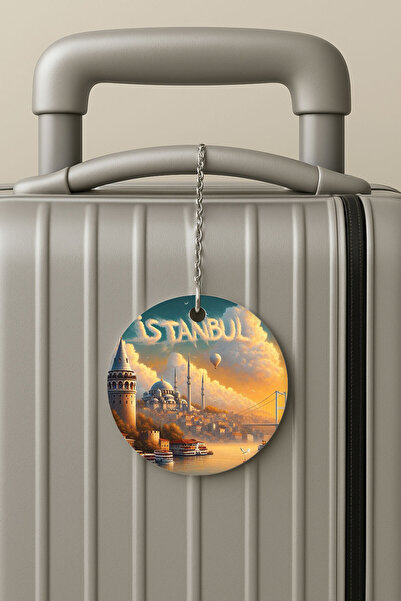 Cekuonline بطاقة الأمتعة بسلسلة من البليكسي، تصميم لحقيبة السفر، مناسبة للسفر والإجازات، إسطنبول جالاتا