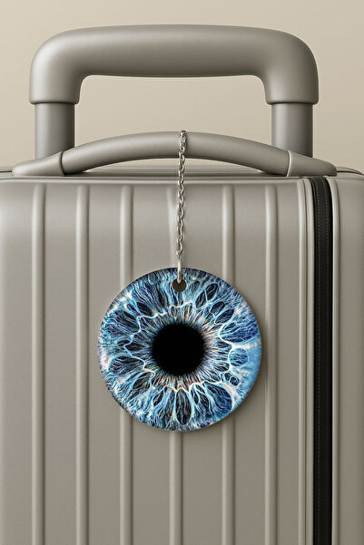 Cekuonline بطاقة تعريف الأمتعة من البليكسي بتصميم عين زرقاء للسفر والعطلات