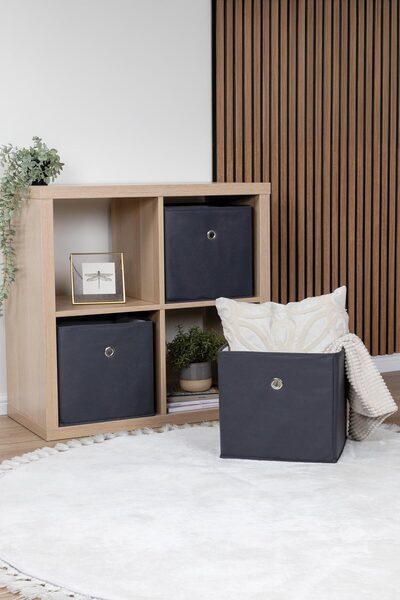 FORSACE 3-Piece In-Cabinet Laundry Toy Organizer Storage Box Organizer Without Lid 30X30X30 cm