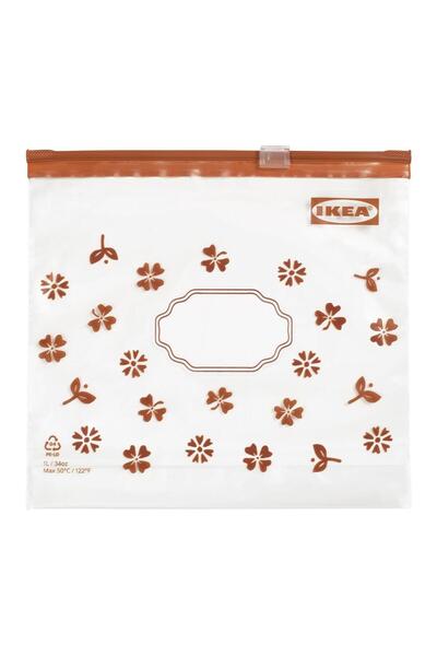IKEA Kössebär Lockable Refrigerator Bag Brown 25 Pieces 1 Liter