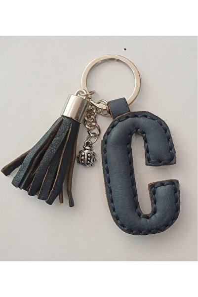Durush Collection Real Leather Letter'C' Keychain