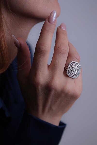 Kiriş Gümüş 925 Ayar Gümüş Baget Kadın Gümüş Yüzük