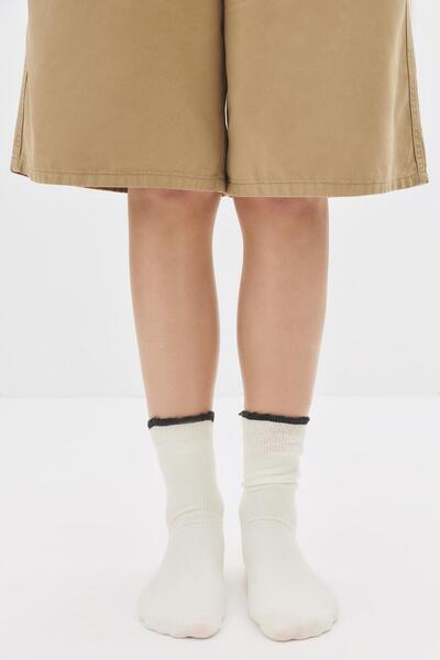 Pull & Bear Contrast cuff socks