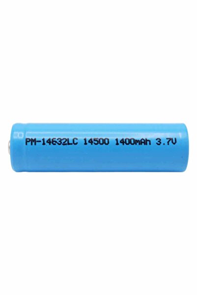 Genel Markalar 1 ADET 3.7 VOLT 14500 1400MAH ŞARJ EDİLEBİLİR EL FENERİ PİLİ (AA PİL İLE AYNI BOYUTTA)