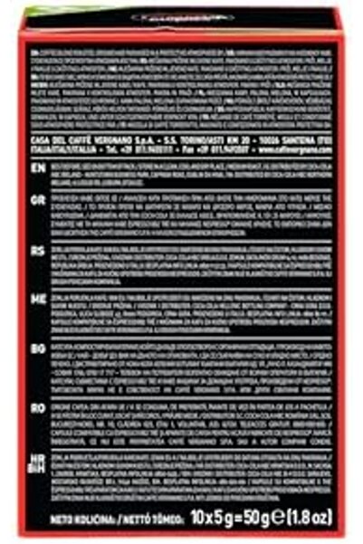 Caffe Vergnano Espresso 1882 Cremoso Nespresso Compatible Capsules, 10 Count