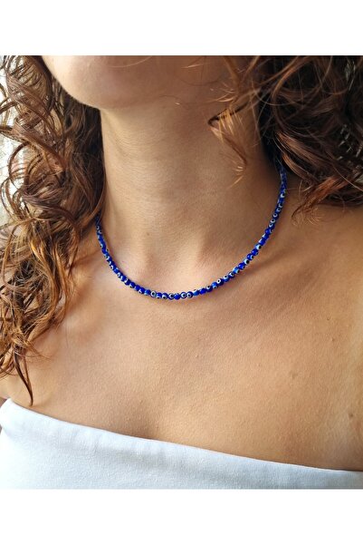 NEMOR STUDIO Blue Evil Eye Bead Murano Necklace |   Energy and Protection