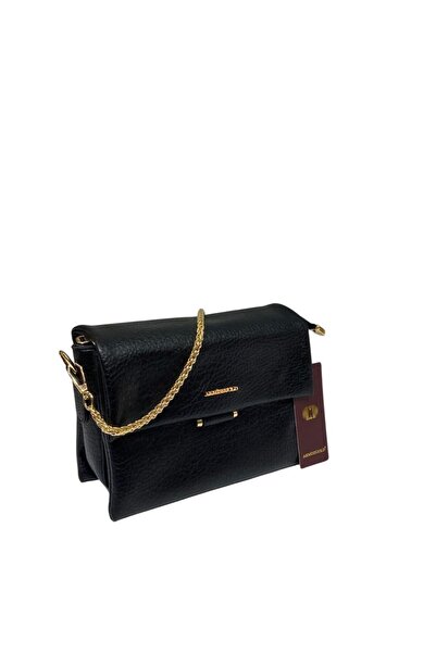 STOKS SHOES STORE Women's Soft Leather Chain Detailed Stylish Elegant Hand & Shoulder Bag with Crossbody Strap