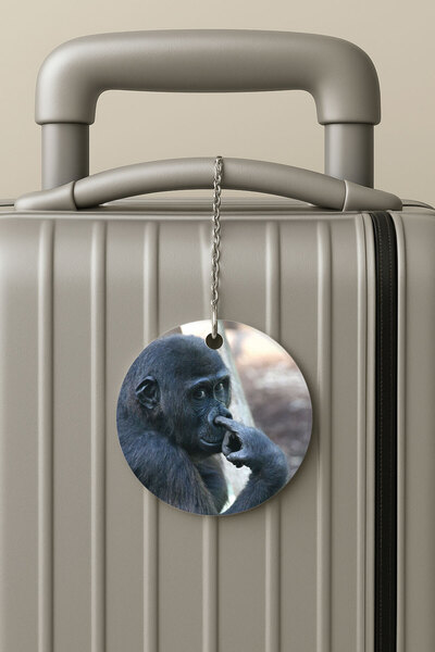 Cekuonline ملصق حقيبة السفر بسلسلة من البليكسي، تصميم ملصق الأمتعة للسفر والعطلات، أصابع اليد3