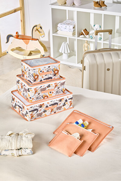 Serstil Σετ οργάνωσης βαλιτσών 6 τεμαχίων Safari Animals – Σετ οργάνωσης τσάντας ταξιδιού και σετ οργάνωσης τσάντας