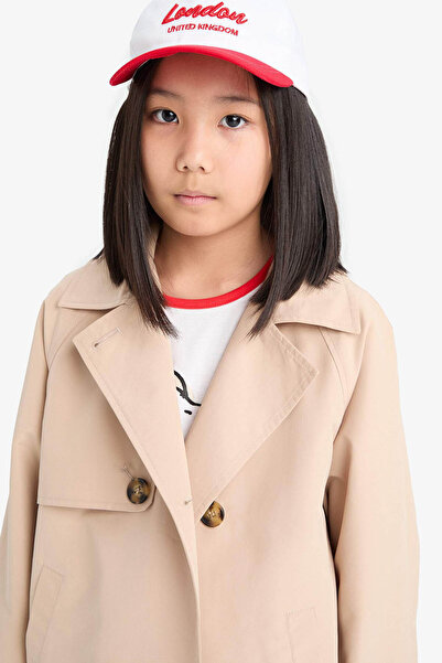 DeFacto Bej Kız Çocuk Trençkot D6938A8/BG387
