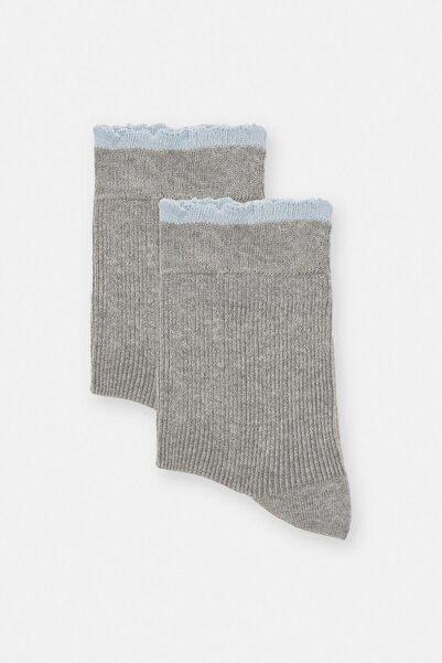Pull & Bear Contrast cuff socks