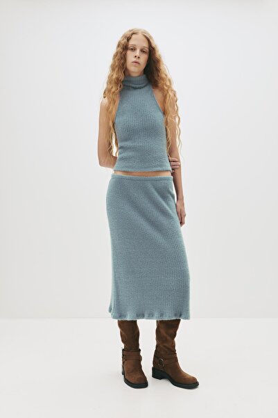 Pull & Bear Soft touch halter yaka top