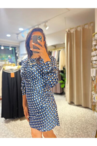 MU&ME BOUTİQUE Dress with Back Detail Blue