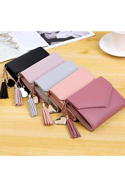 Zephira Püsküllü Kadın Cüzdan Kartlık Çıtçıt Kapamalı
