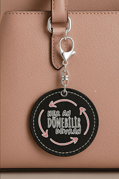 Cekuonline إكسسوار حقيبة أسود مزين بتفاصيل جلدية منقوشة ومخيطة - ديفران