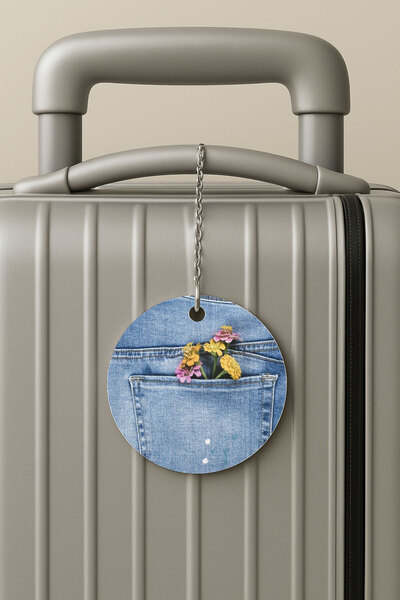 Cekuonline بطاقة تعريف الأمتعة من البليكسي مع سلسلة، تصميم لحقيبة السفر والإجازات، جين وومان