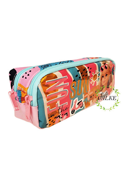 Barbie Pencil Case with Zipper, Double Compartments, Large Internal Volume