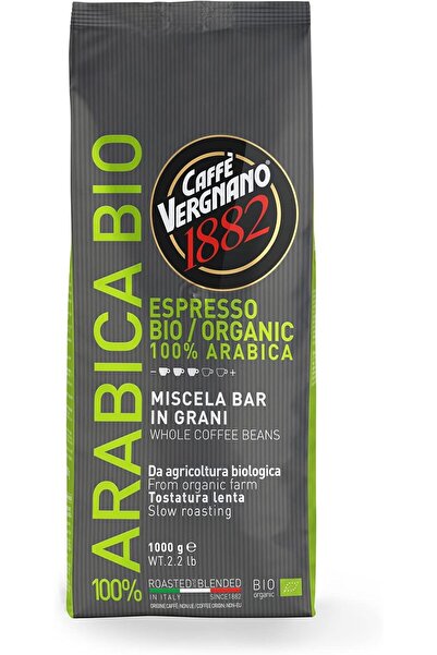 Caffe Vergnano Caffè Vergnano 1882 Arabica Bio Coffee Beans 100% Arabica, 1Kg