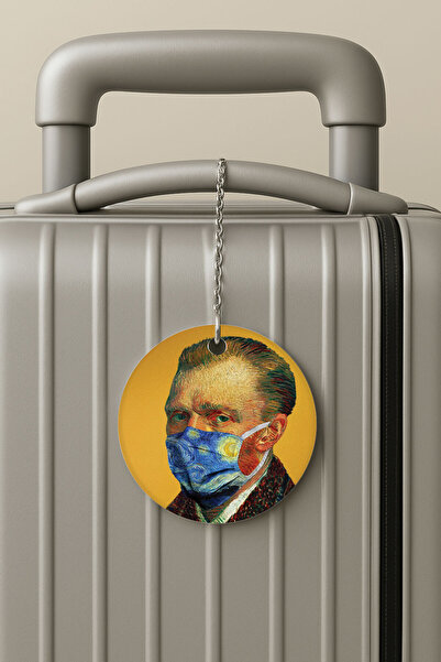 Cekuonline ملصق حقيبة سفر من البليكسي جلاس بتصميم كورونا للسفر والعطلات