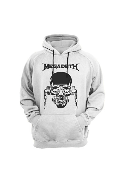 WİDİ Hanorac unisex Heavy Metal Megadeth cu imprimeu cu craniu, cu 3 fire, cu...