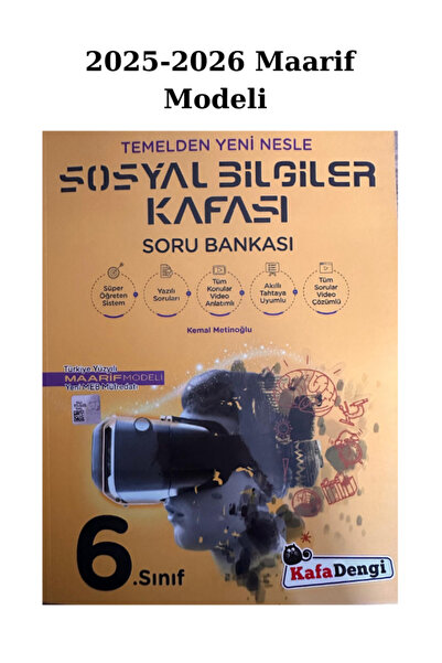 Kafa Dengi Yayınları Kafadengi 6. Sınıf Sosyal Bilgiler Kafası Soru Bankası 2...