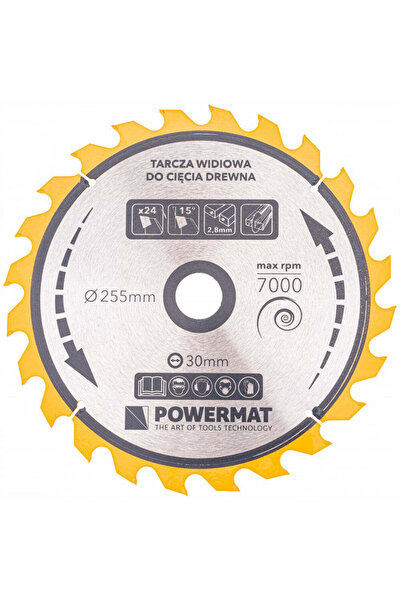 Powermat Disc pentru fierastrau circular TDD-255x30mm 24 dinti, PM0897