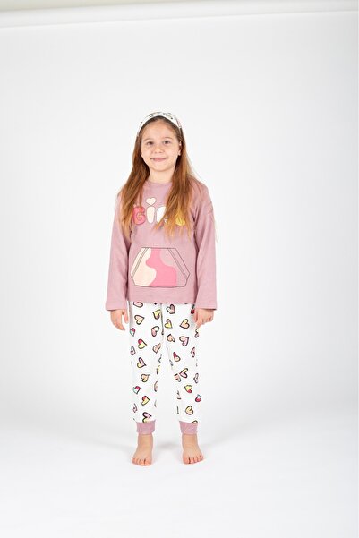 Kız Çocuk Uzun Kollu Pijama Takımı(Göz Bandı Hediyelidir)