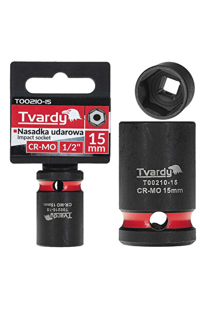 Tvardy Impact Socket Wrench in 6 Points, 1/2", 15 mm, T00210-15