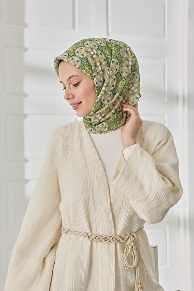 Silk Home Mosaic Pattern Soft Cotton Scarf