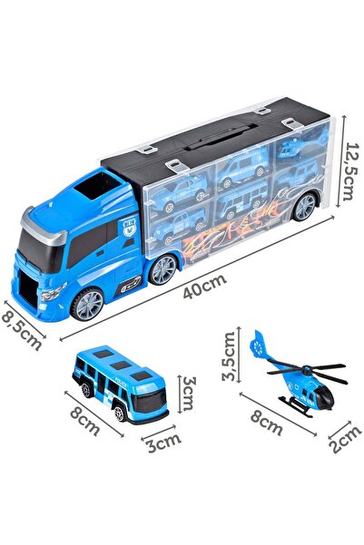 MalPlay Home Set Truck with Police Vehicles, 41 x 10 x 15 cm, 108438
