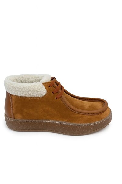 Elevold حذاء نيرا نسائي من الجلد الطبيعي لزيادة الطول 6 سم - أسمر