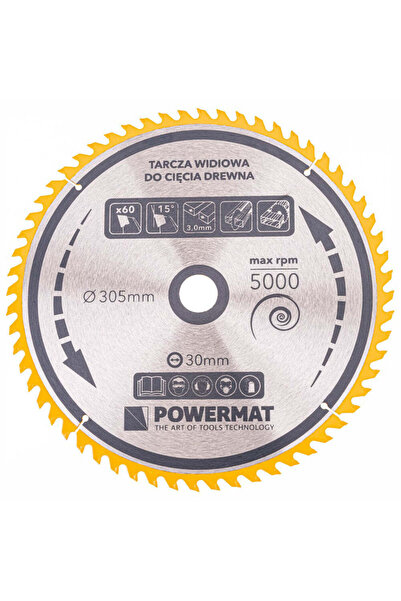 Powermat Disc pentru fierastrau circular TDD-305x30mm 60 dinti, PM0902