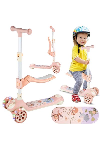 MalPlay 3-Wheel Scooter 3 in 1, Pink, 112334
