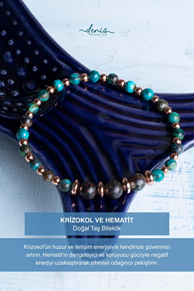Deniz Doğal Taş سوار من الحجر الطبيعي من الكريزوكل والهيماتيت المعتمد