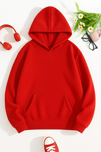 SVART WEAR Никой не се интересува, докато не станеш богат Красива прекалено голяма памучна ежедневна суитшърт с качулка и принт