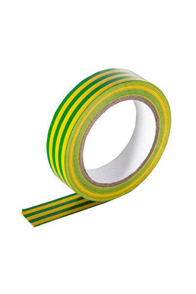 MAKALON Bandă izolatoare PVC, galbenă/verde, 18 mm x 20 m,