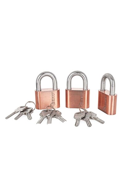 GEKO Set lacăte nichelate Home Set, 50 mm, 3 bucăți, G01306