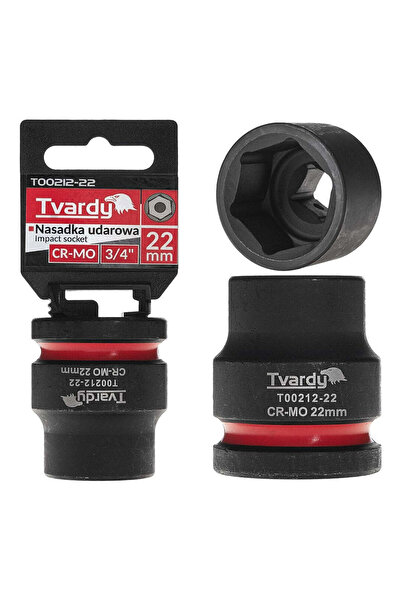 Tvardy Impact Socket Wrench 6 Points, 3/4", 22 mm, T00212-22