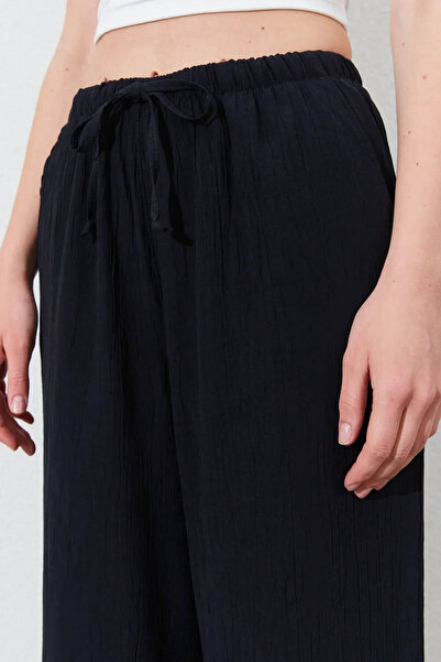 trender Palazzo Modal Black Women's Trousers 66-1832