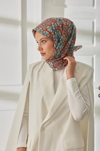 Silk Home Mozaik Desen Soft Pamuk Eşarp