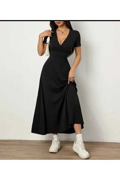 missamour Women's Summer V Neck Waist Belted Oyho Dress